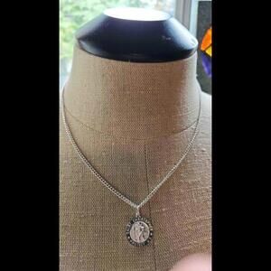 Stamped 925 Saint Christopher Necklace